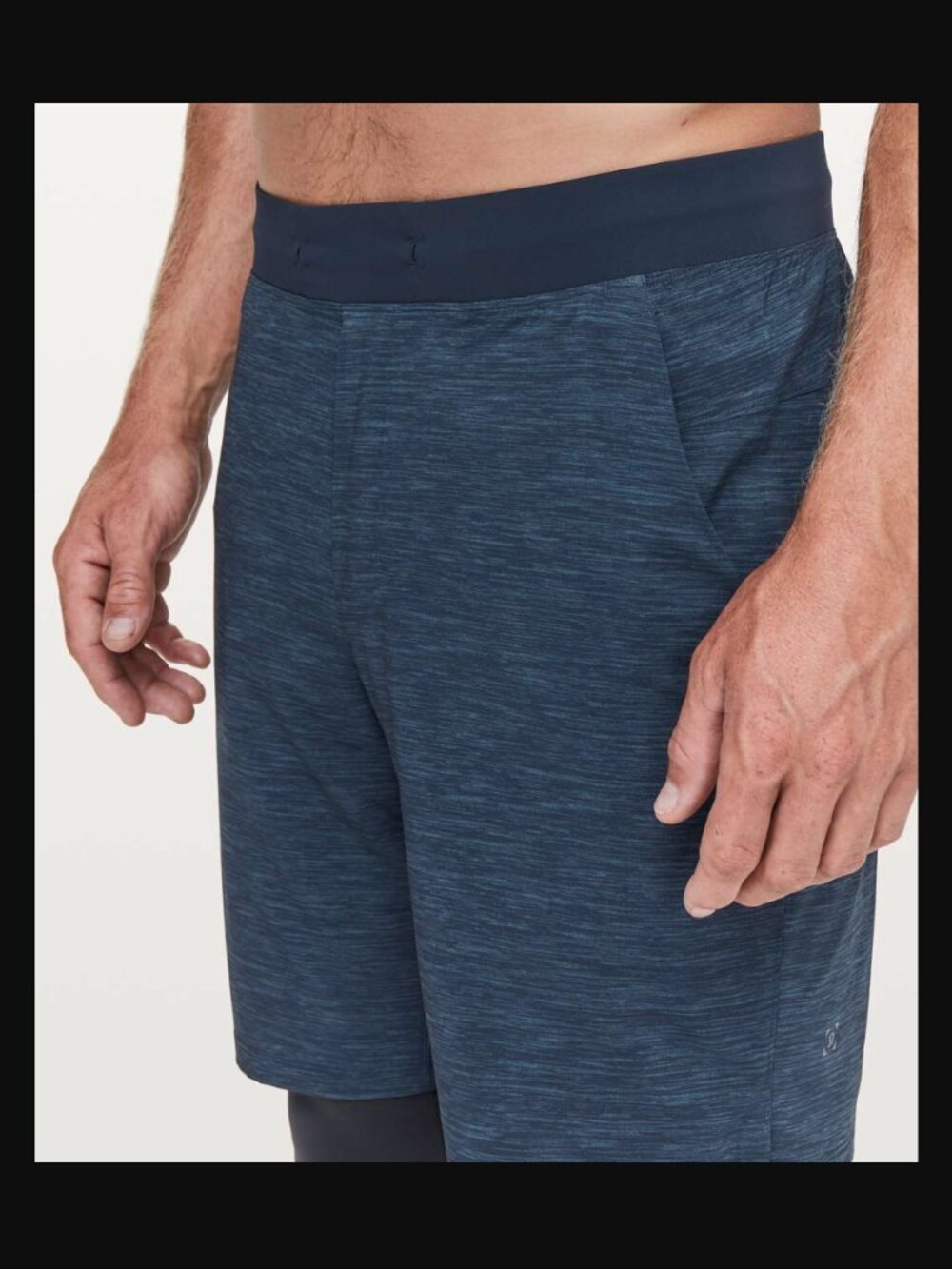 Lululemon Athletica T.H.E. Short Luxtreme Liner 9" Heathered Texture Blue $78.00